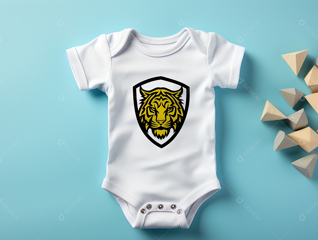 Mockup Body de Bebê PSD Editável