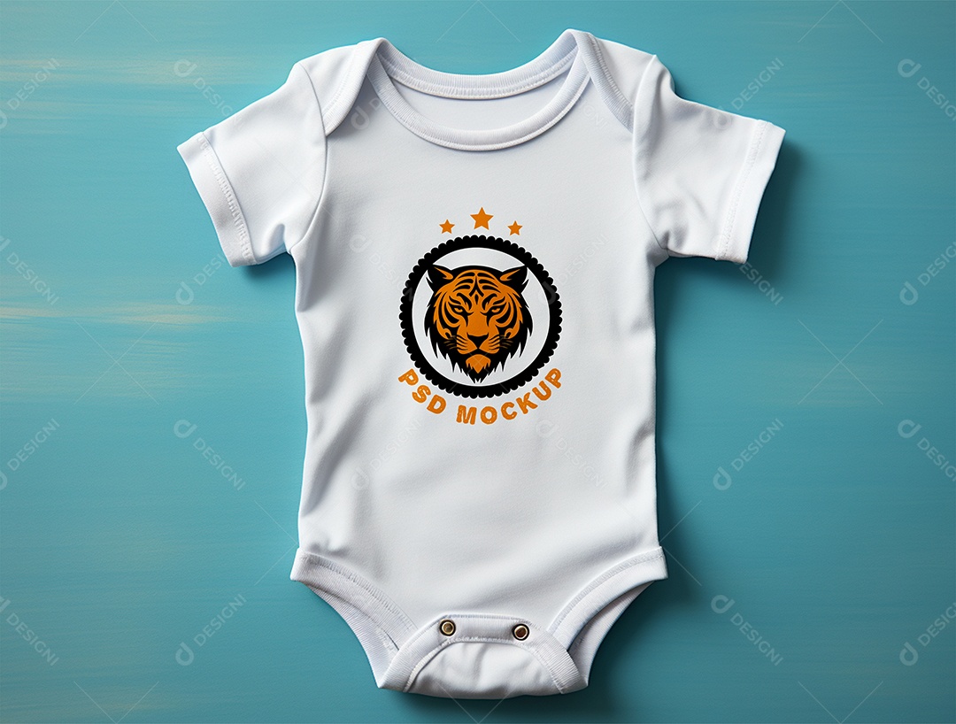Mockup Body de Bebê PSD Editável