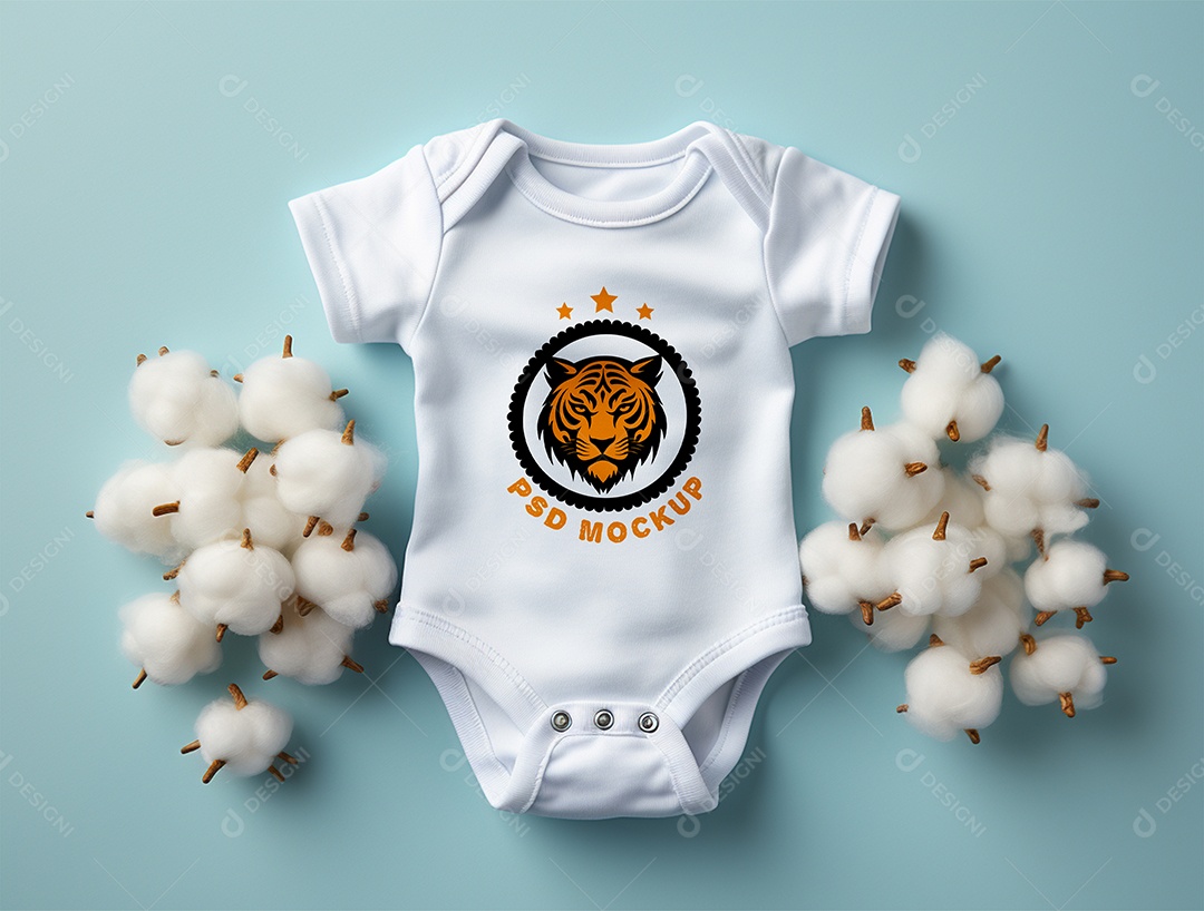 Mockup Body de Bebê PSD Editável