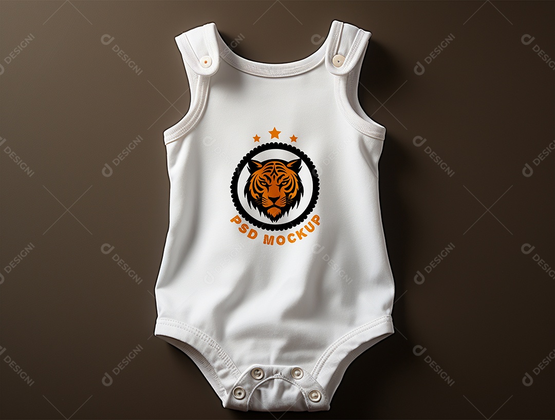 Mockup Body de Bebê PSD Editável
