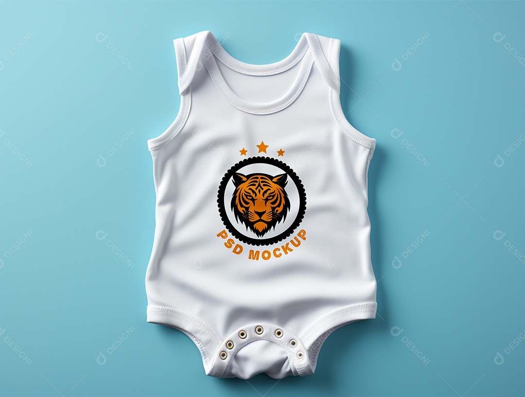 Mockup Body de Bebê PSD Editável