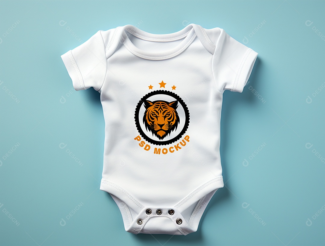 Mockup Body de Bebê PSD Editável