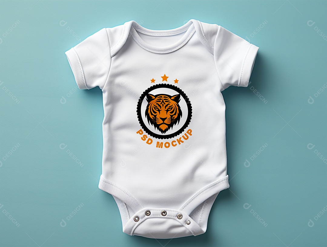 Mockup Body de Bebê PSD Editável
