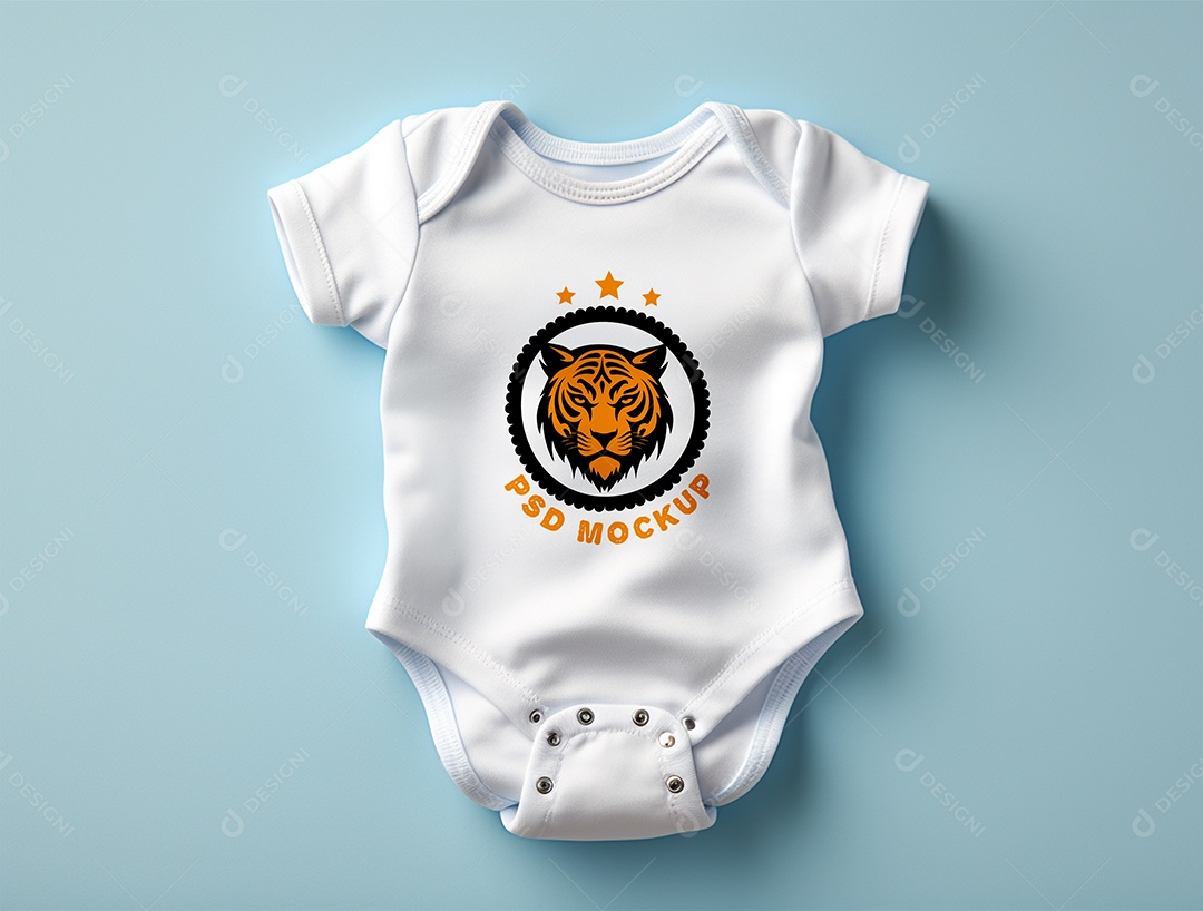 Mockup Body de Bebê PSD Editável