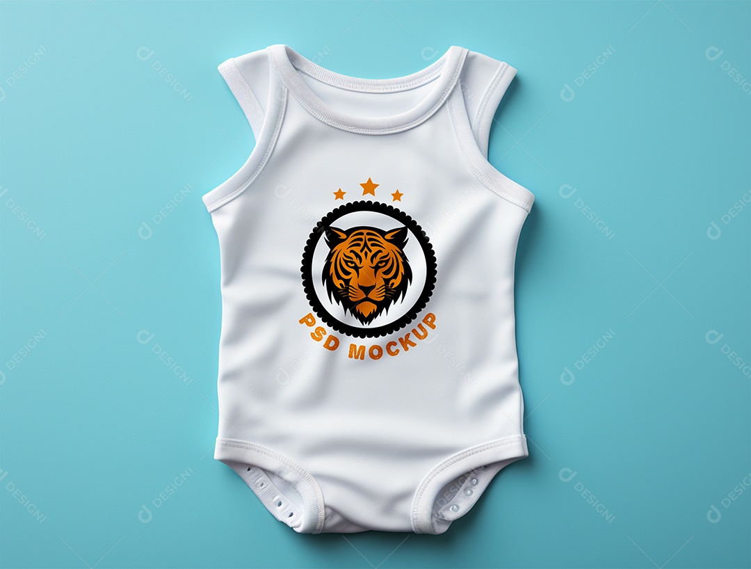 Mockup Body de Bebê PSD Editável