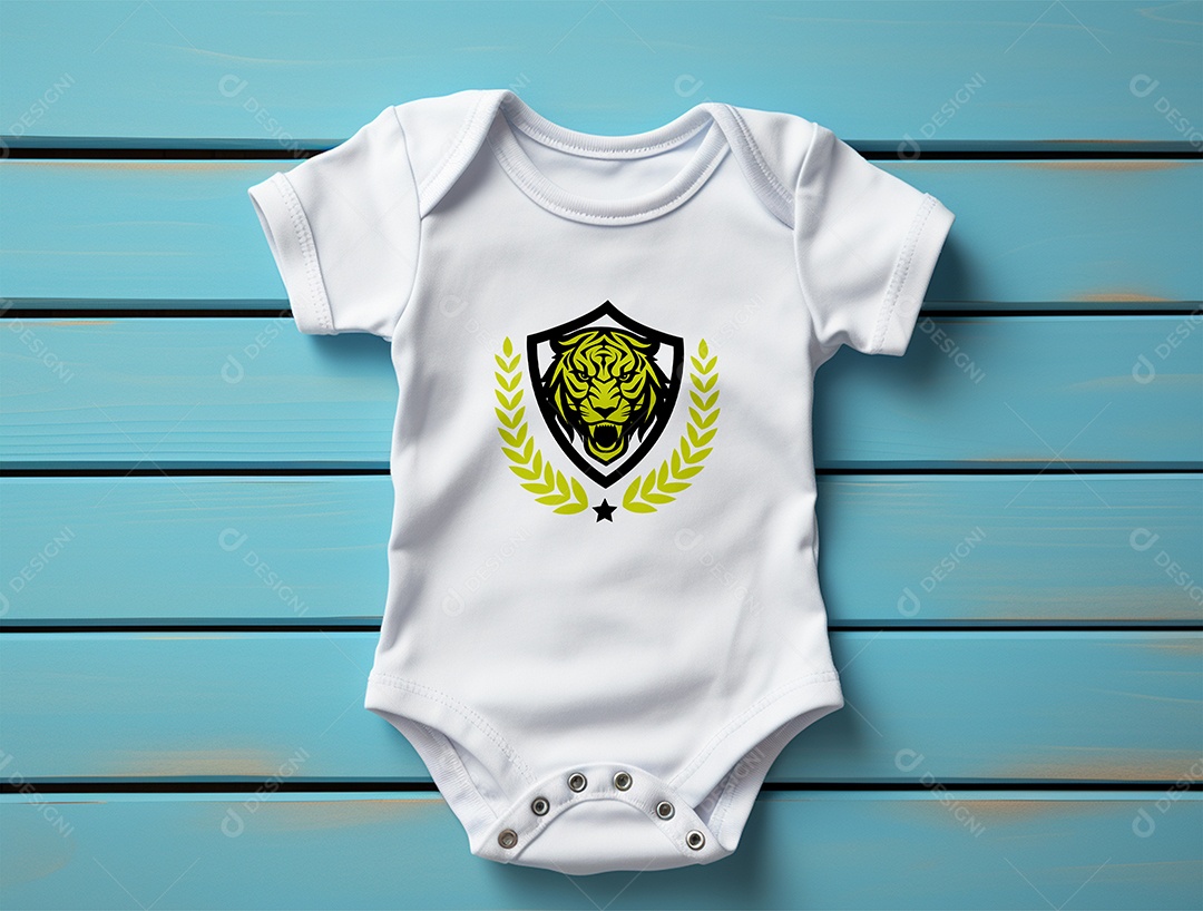 Mockup Body de Bebê PSD Editável