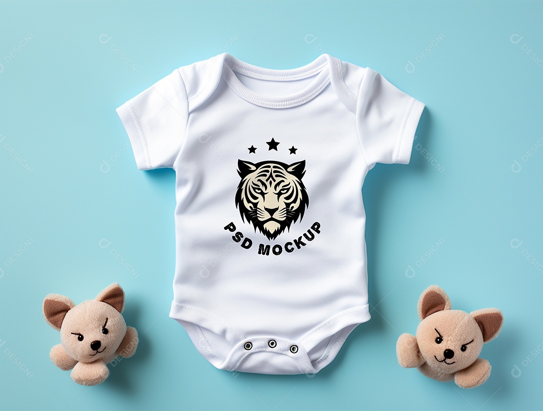 Mockup Body de Bebê PSD Editável