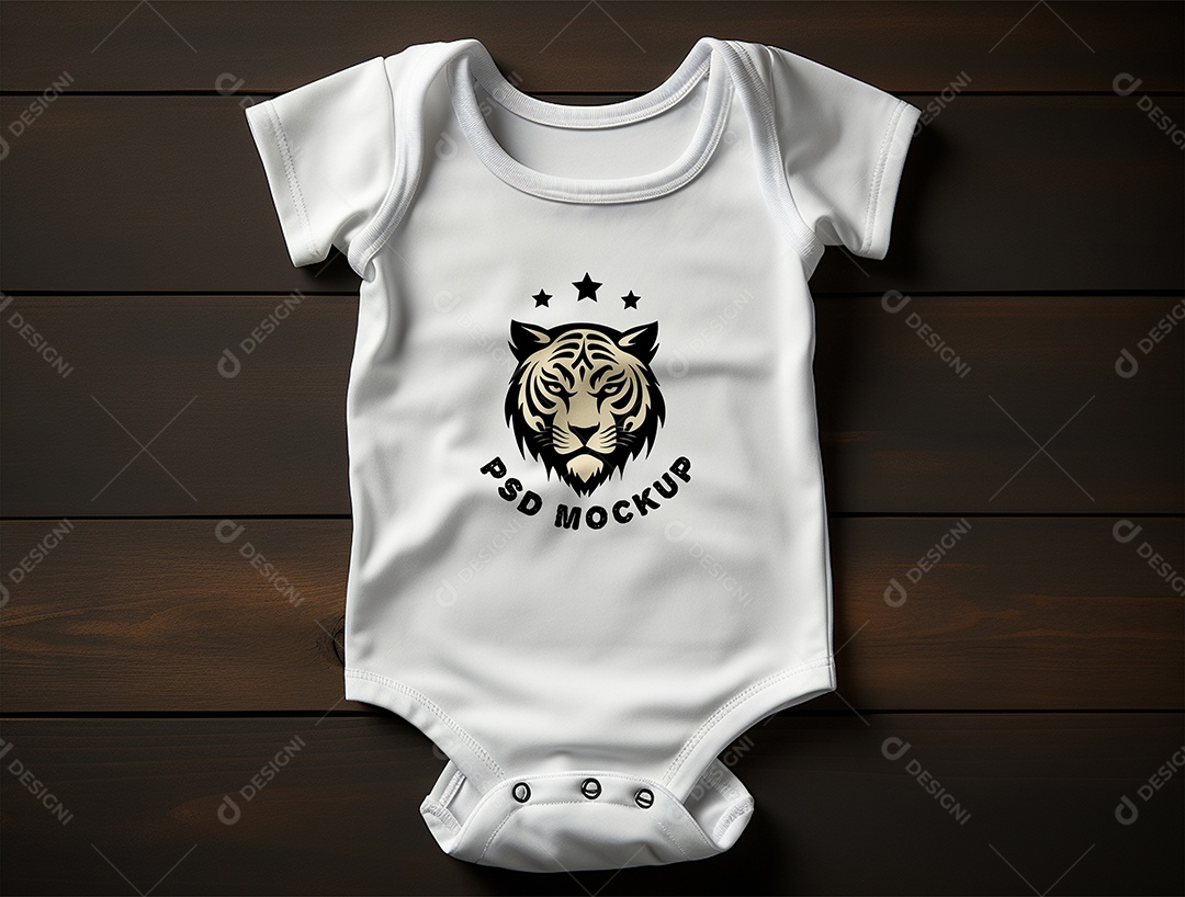 Mockup Body de Bebê PSD Editável