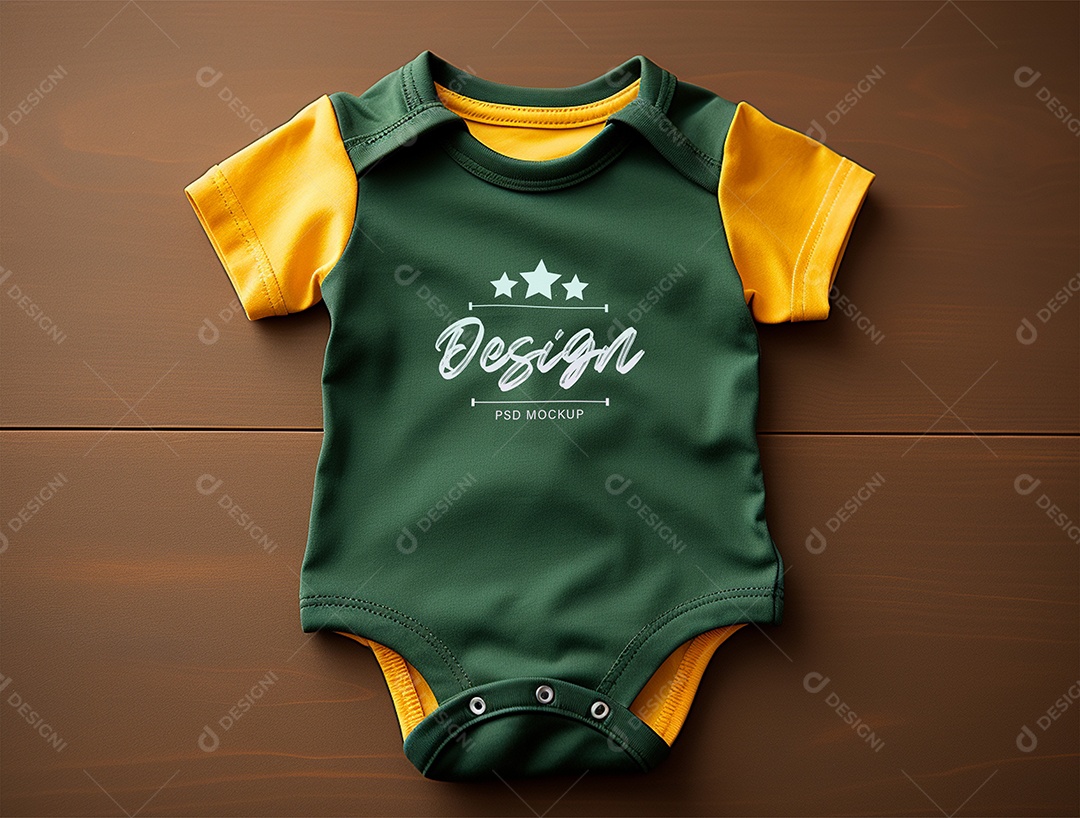 Mockup Body de Bebê PSD Editável