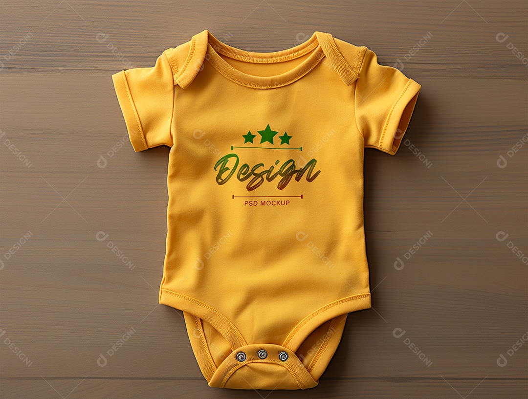 Mockup Body de Bebê PSD Editável