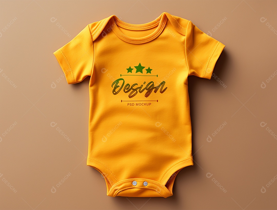 Mockup Body de Bebê PSD Editável