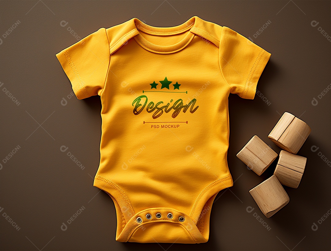 Mockup Body de Bebê PSD Editável