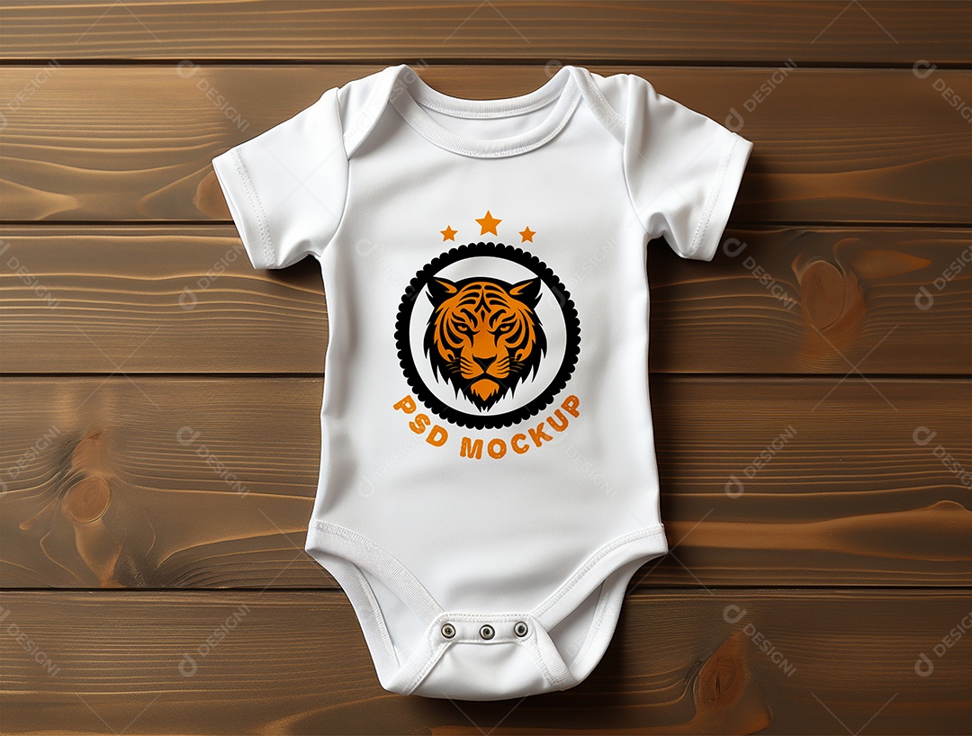 Mockup Body de Bebê PSD Editável