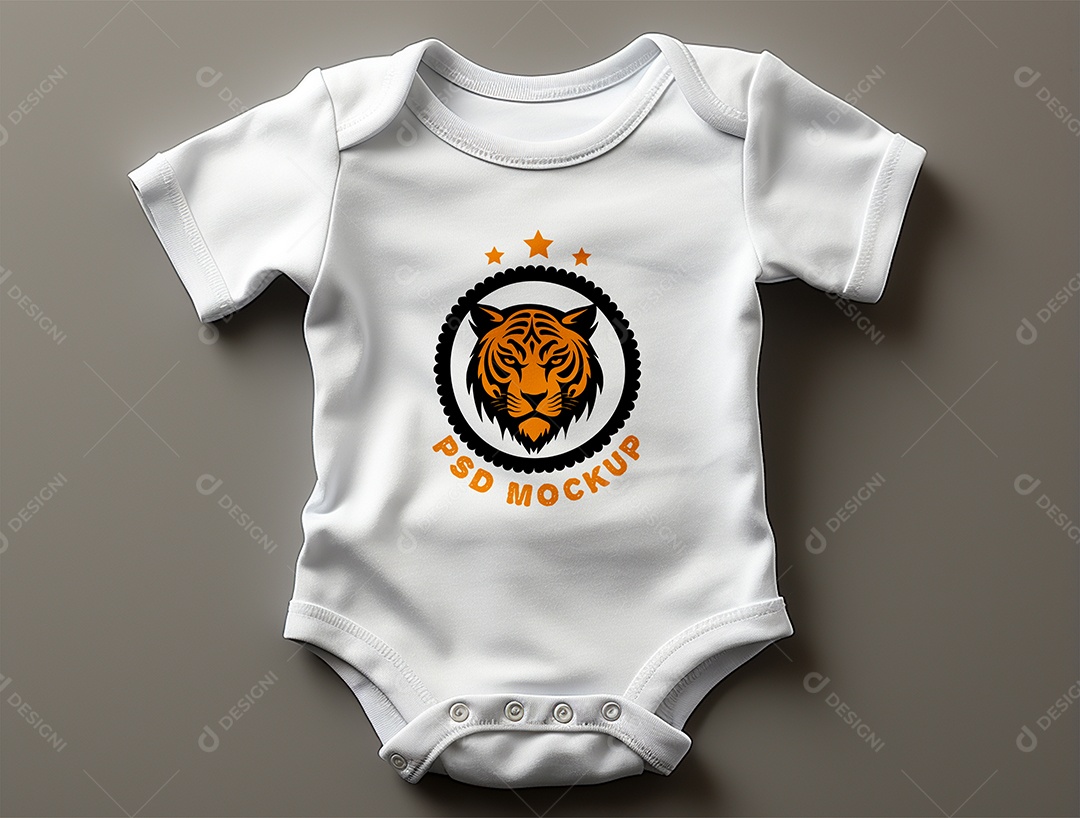 Mockup Body de Bebê PSD Editável