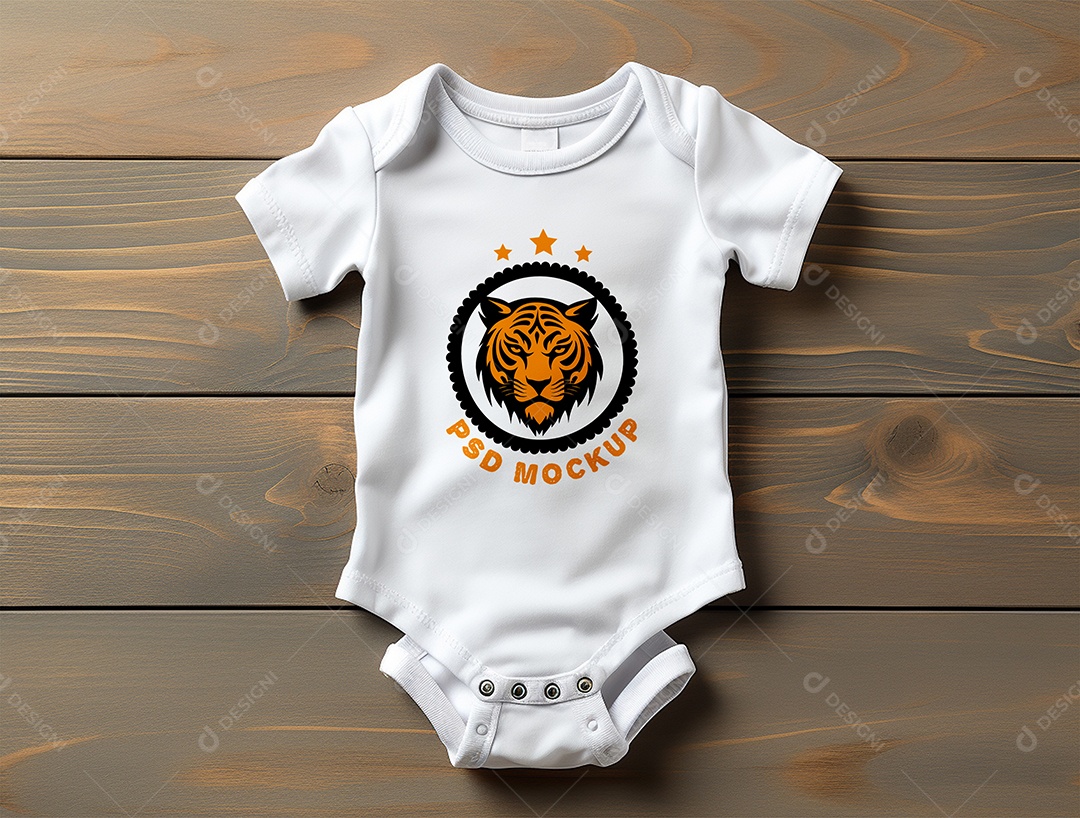 Mockup Body de Bebê PSD Editável