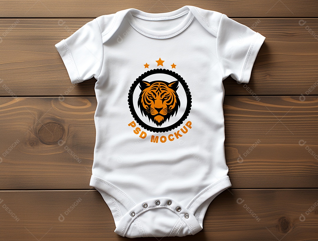 Mockup Body de Bebê PSD Editável