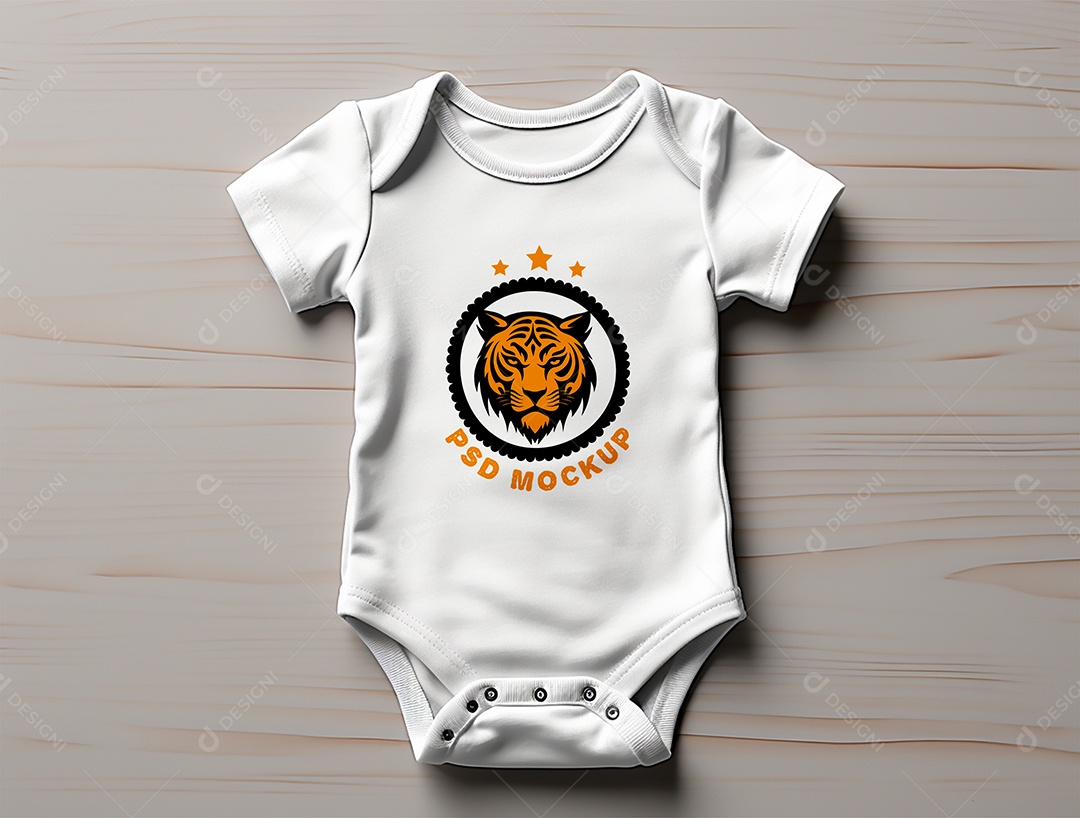 Mockup Body de Bebê PSD Editável