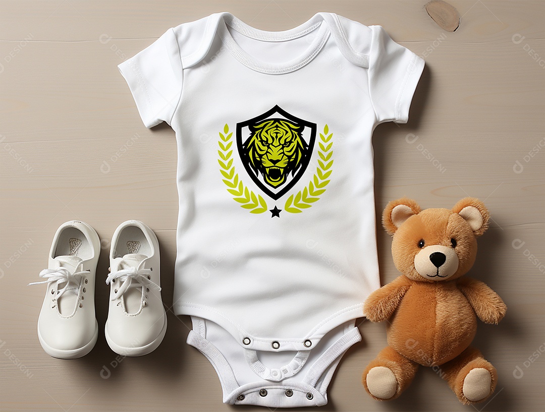 Mockup Body de Bebê PSD Editável