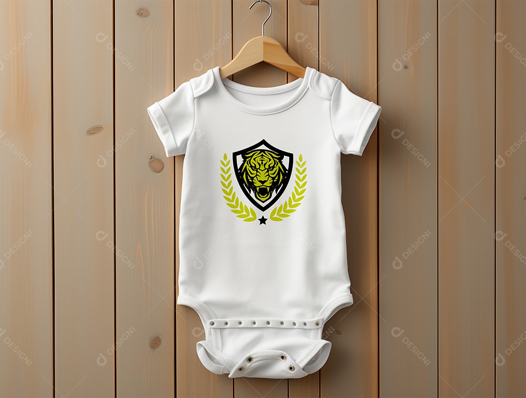 Mockup Body de Bebê PSD Editável