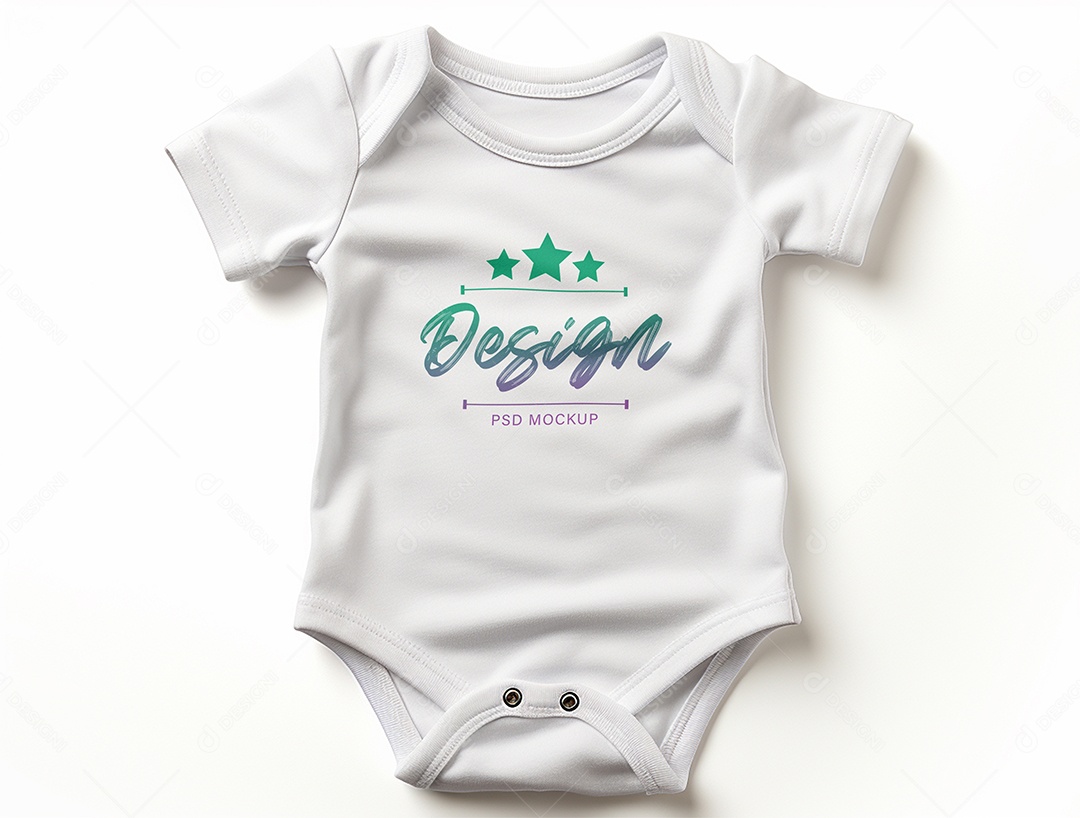 Mockup Body de Bebê PSD Editável