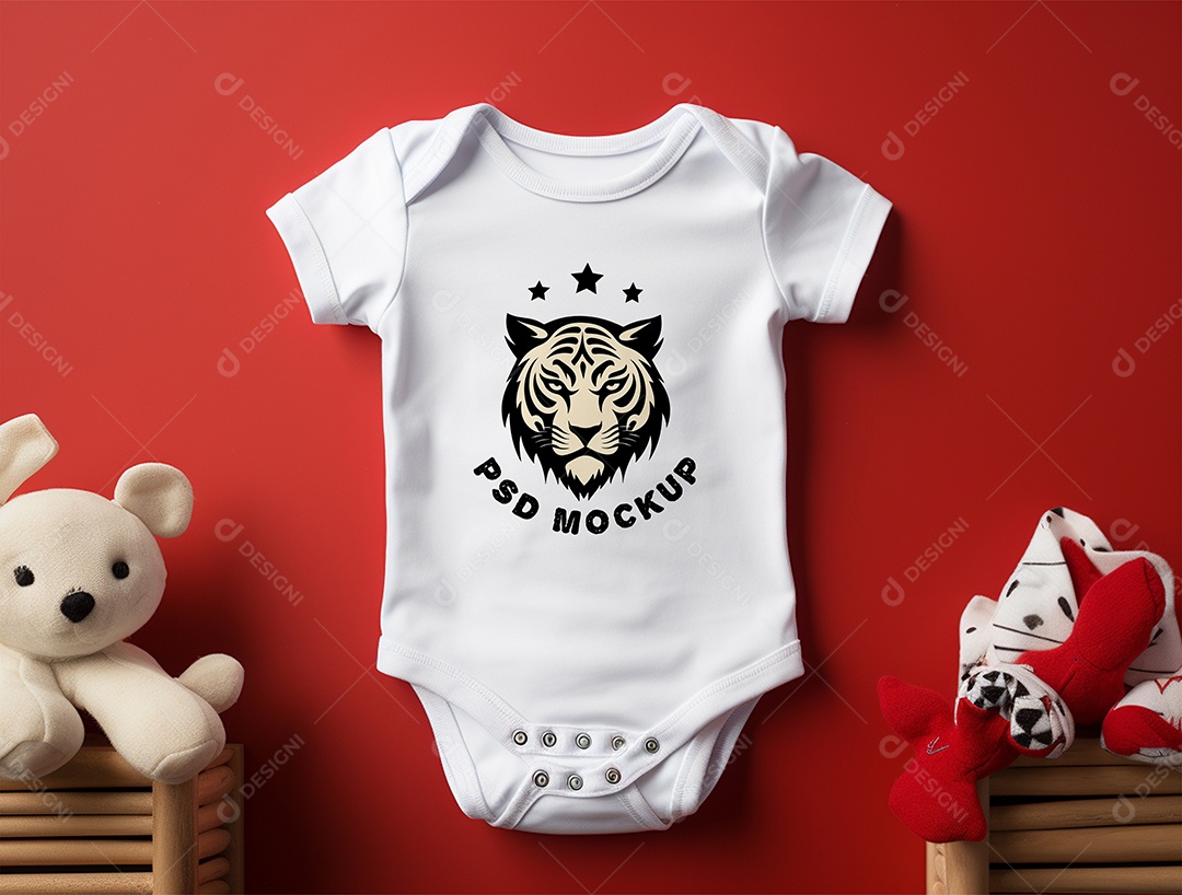Mockup Body de Bebê PSD Editável