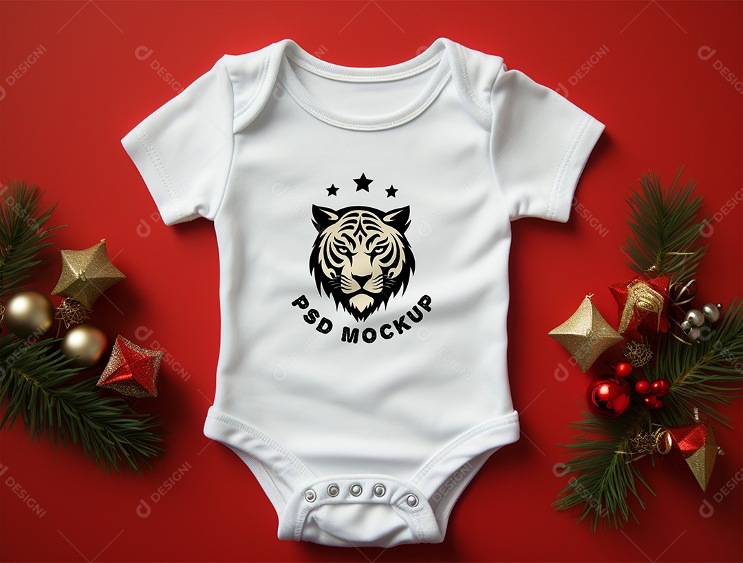 Mockup Body de Bebê PSD Editável