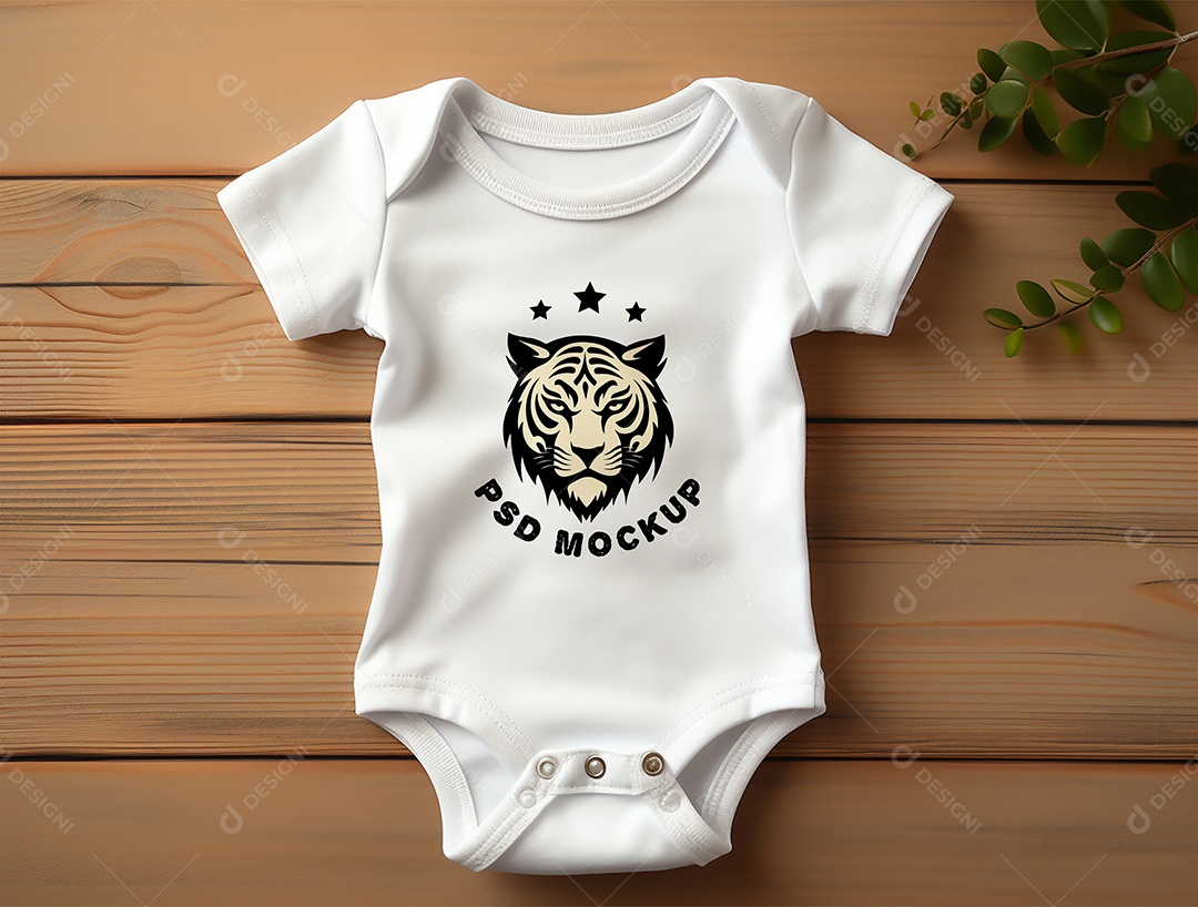 Mockup Body de Bebê PSD Editável