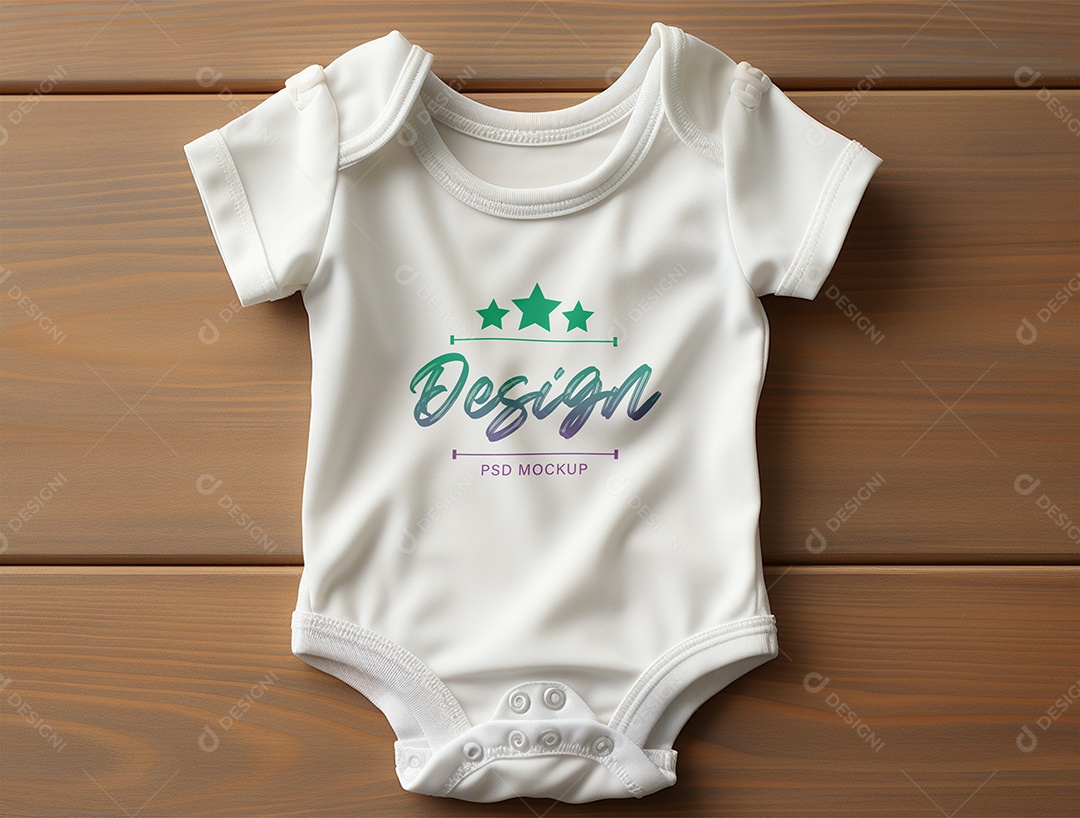 Mockup Body de Bebê PSD Editável