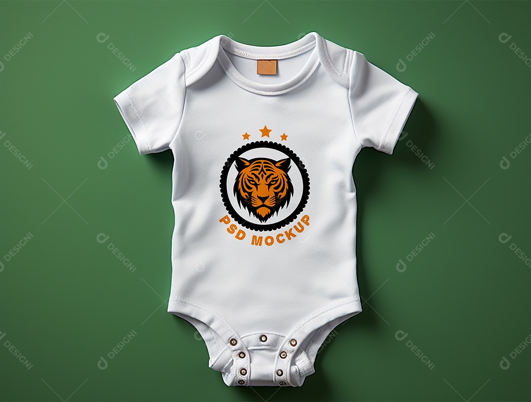 Mockup Body de Bebê PSD Editável
