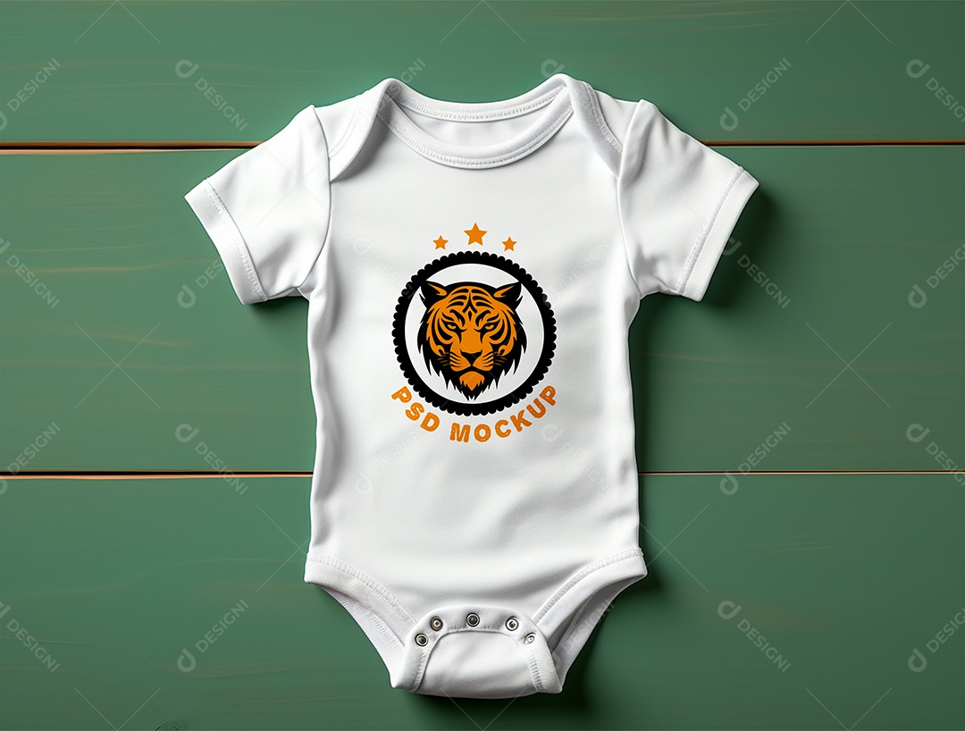 Mockup Body de Bebê PSD Editável