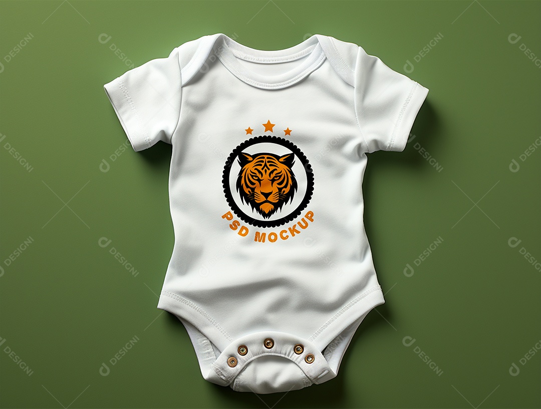 Mockup Body de Bebê PSD Editável