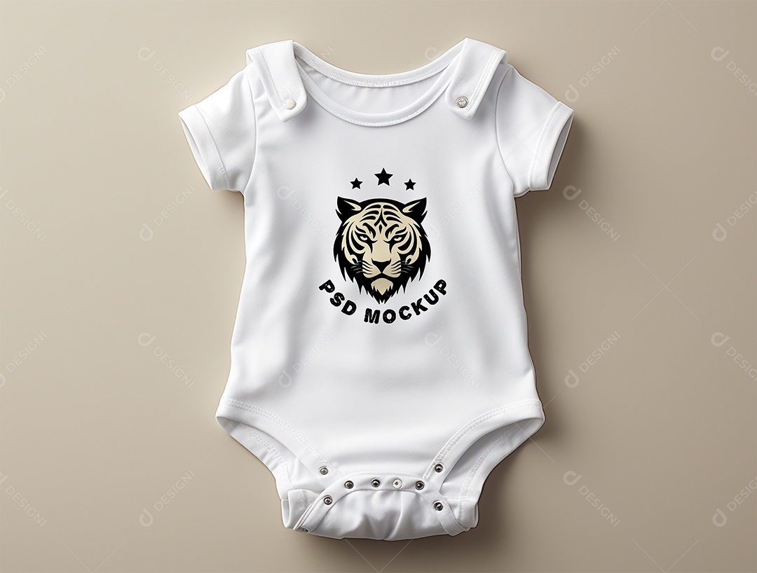 Mockup Body de Bebê PSD Editável