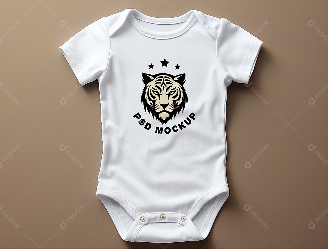 Mockup Body de Bebê PSD Editável