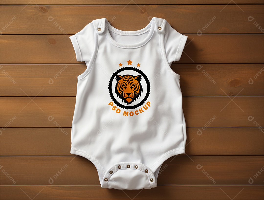 Mockup Body de Bebê PSD Editável