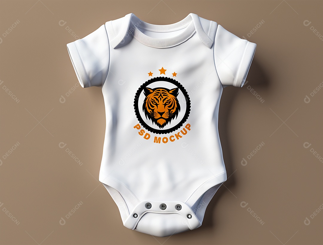 Mockup Body de Bebê PSD Editável