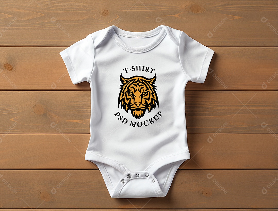 Mockup Body de Bebê PSD Editável