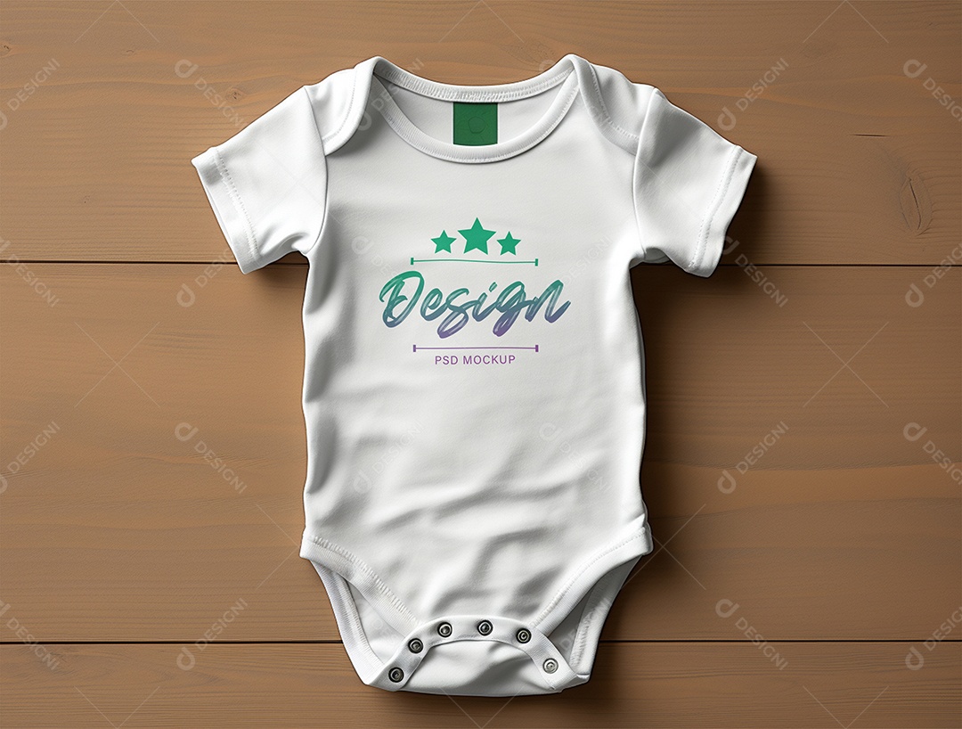 Mockup Body de Bebê PSD Editável