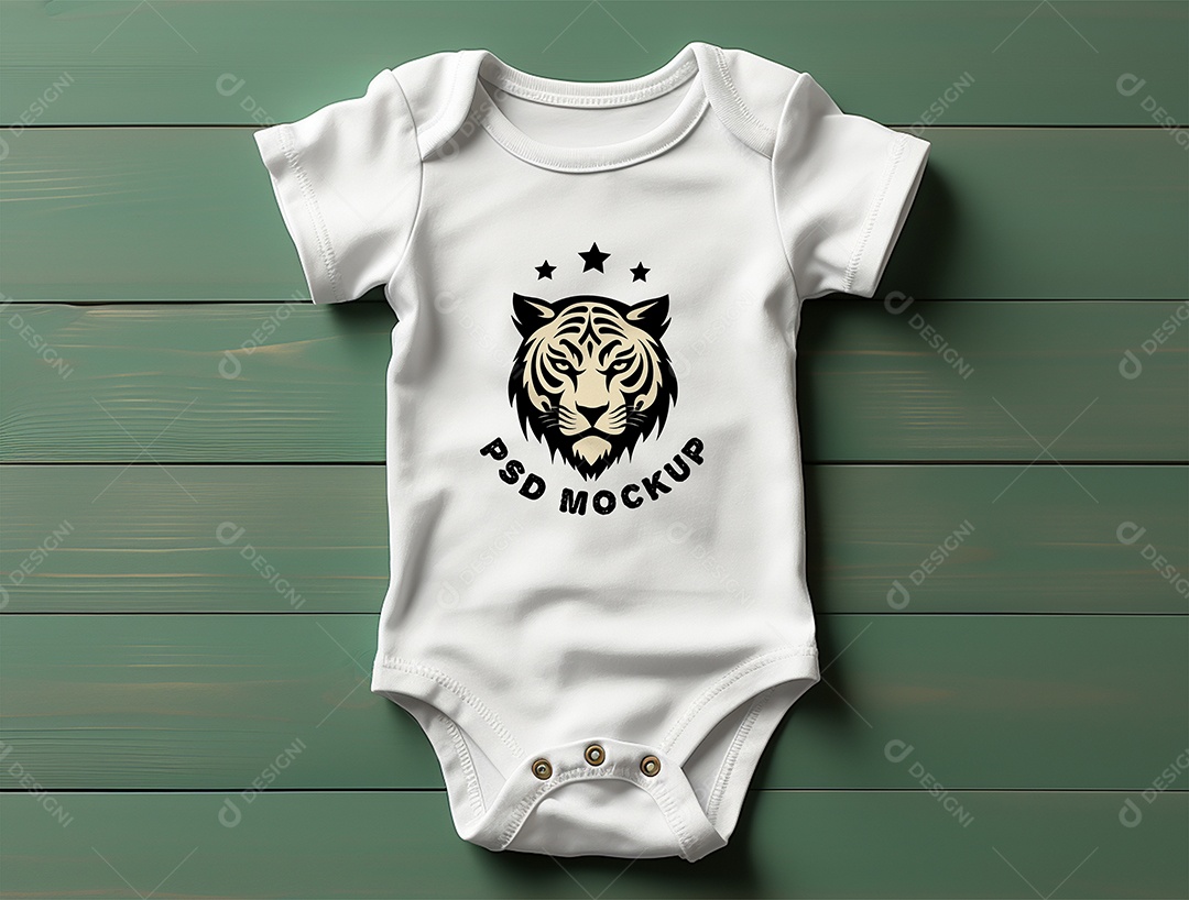 Mockup Body de Bebê PSD Editável