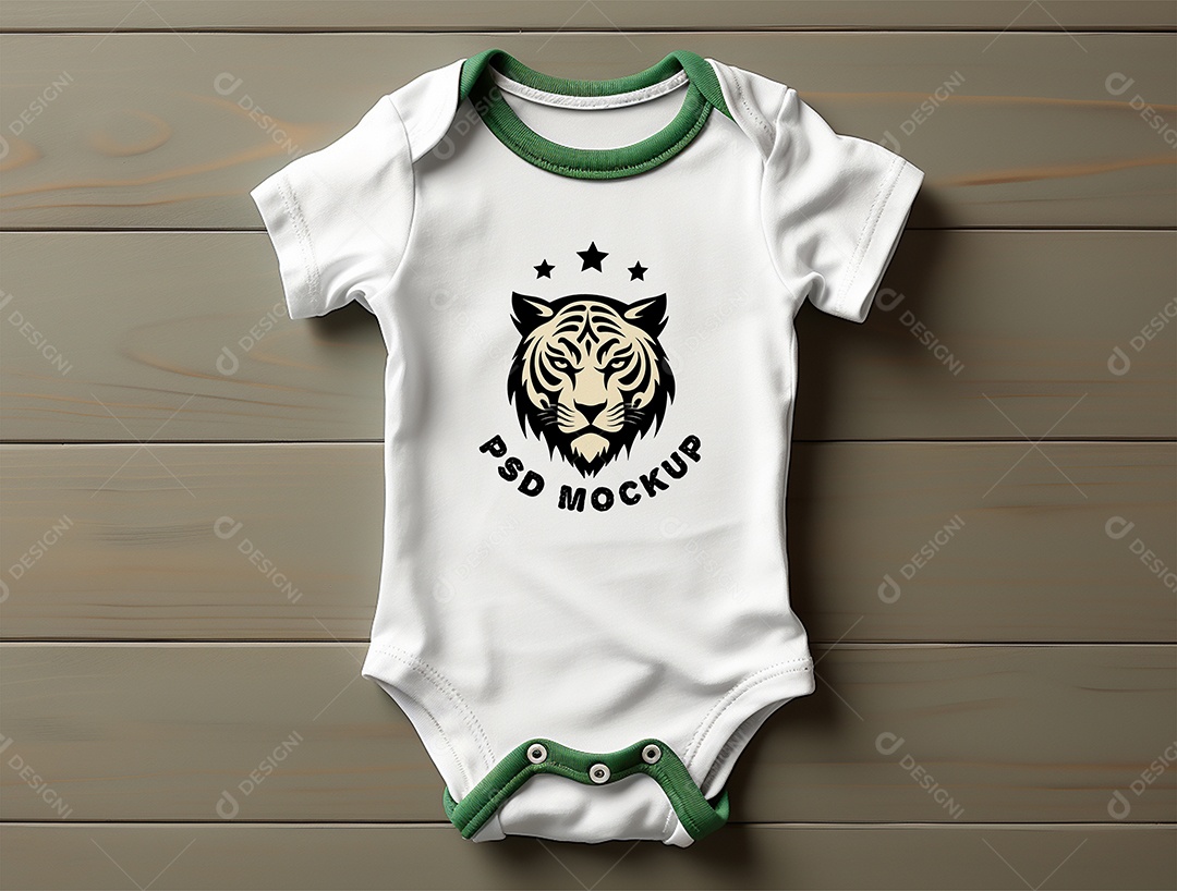 Mockup Body de Bebê PSD Editável