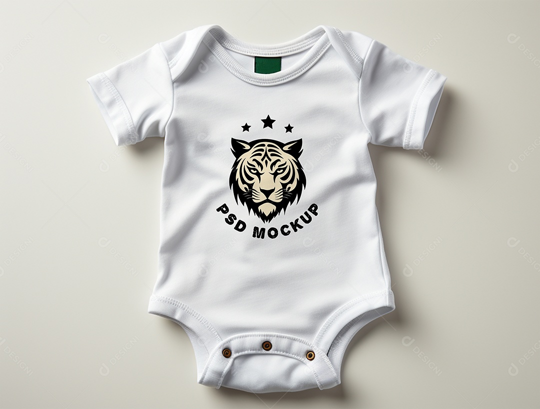 Mockup Body de Bebê PSD Editável