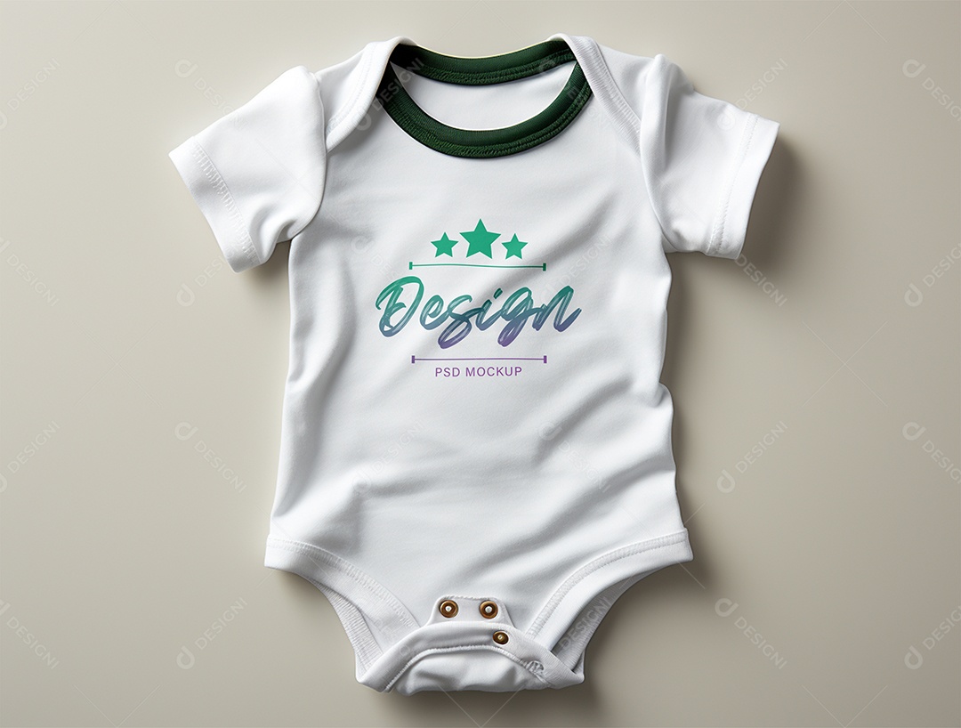 Mockup Body de Bebê PSD Editável