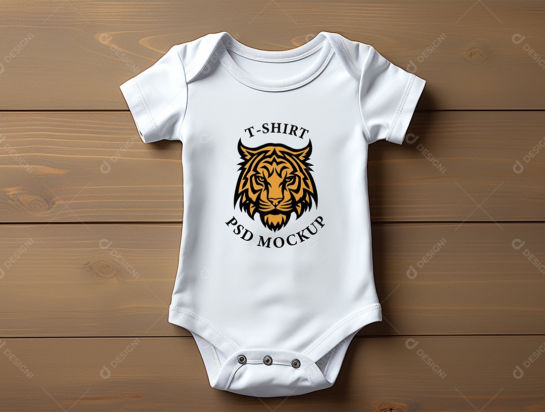 Mockup Body de Bebê PSD Editável