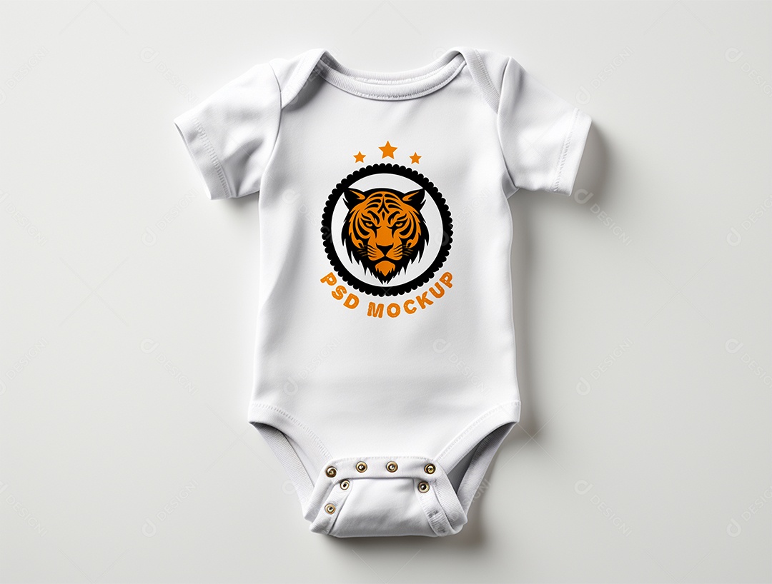 Mockup Body de Bebê PSD Editável