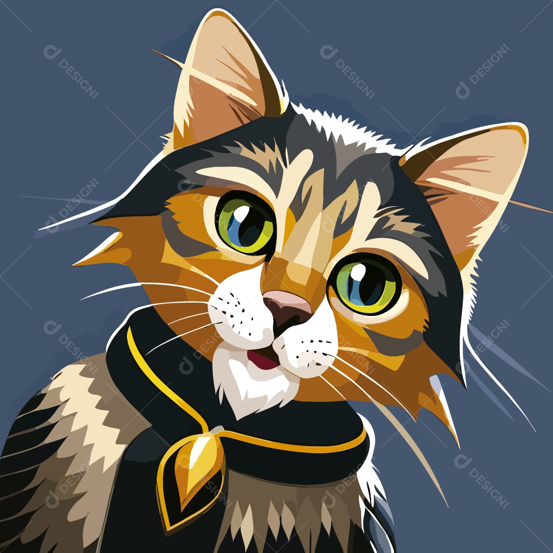 Ilustração de um Gato Vetor EPS