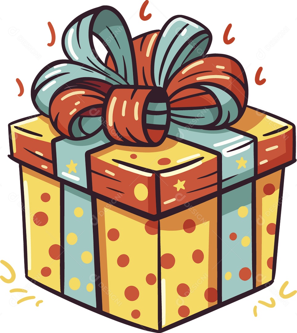 Caixa de Presente Ilustração Vetor EPS