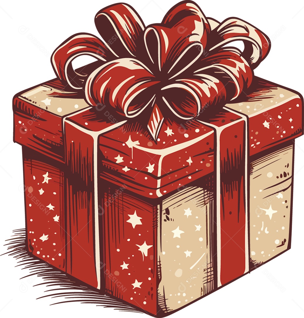 Caixa de Presente Ilustração Vetor EPS