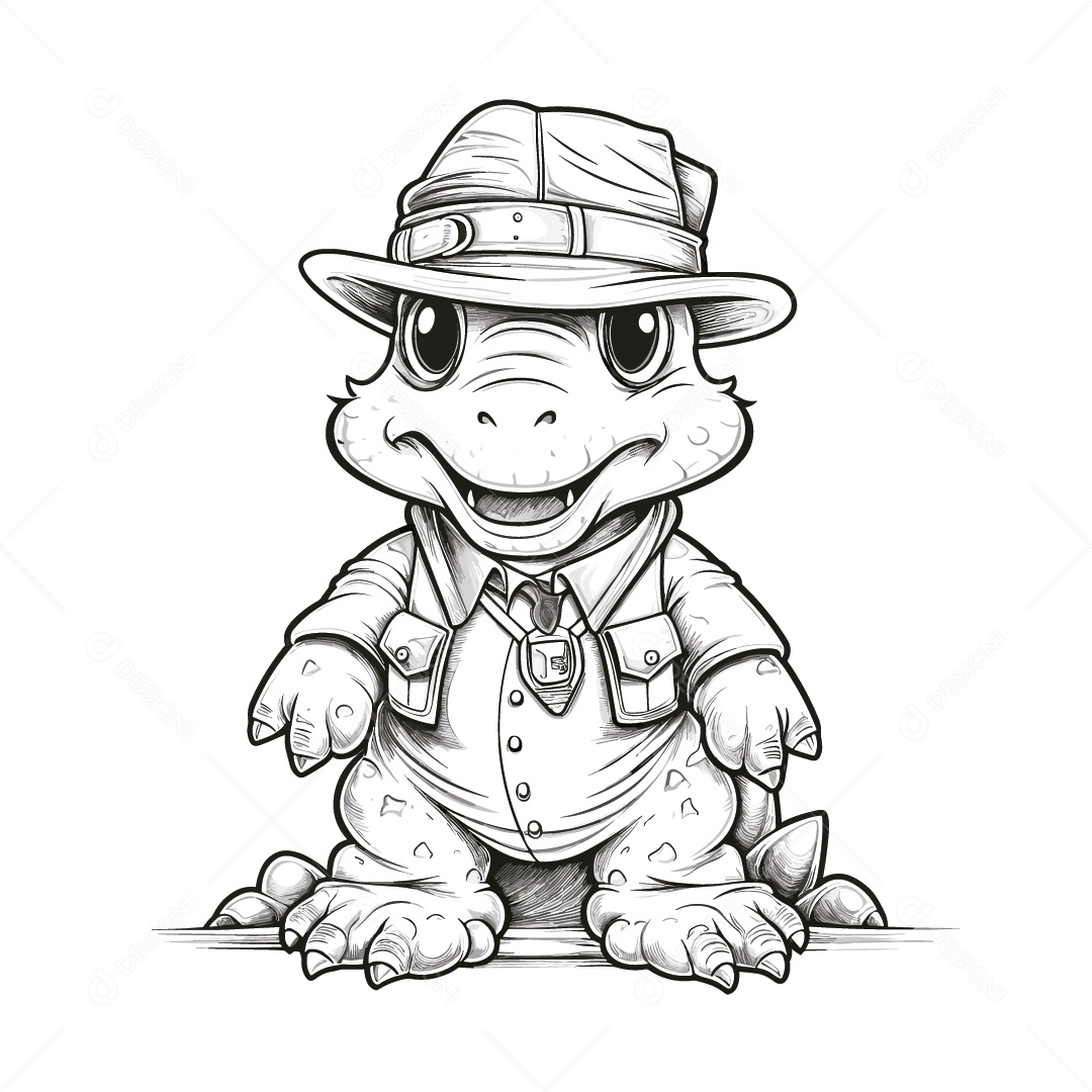 Desenho de Uma Tartaruga Ilustração Vetor EPS