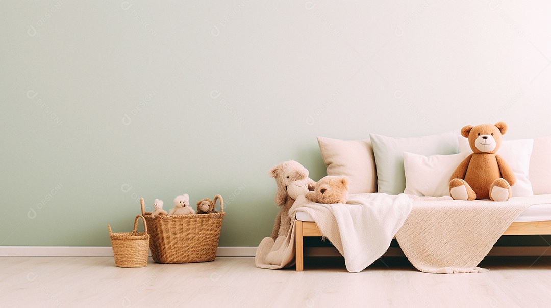 Design de interiores de bebê rosa