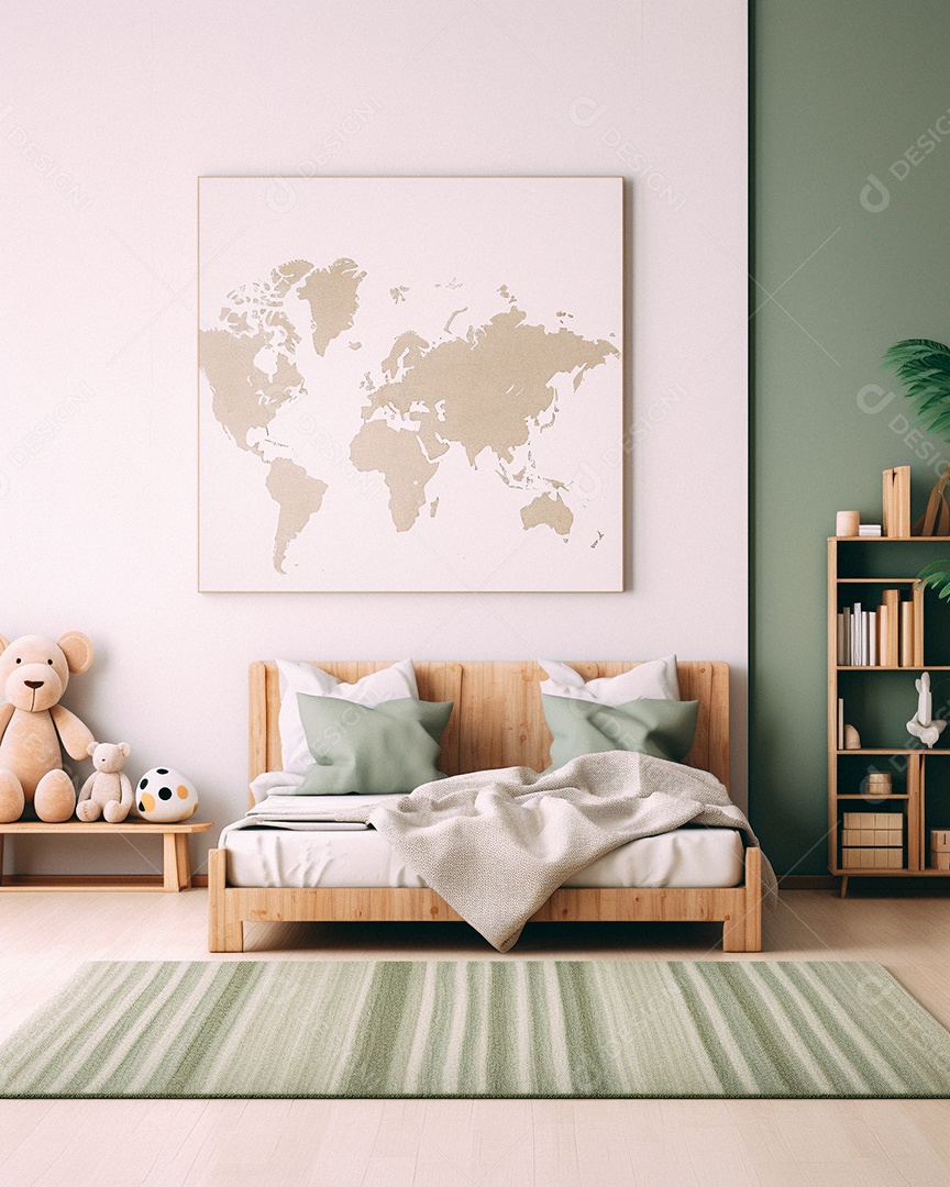 Design de interiores de bebê rosa