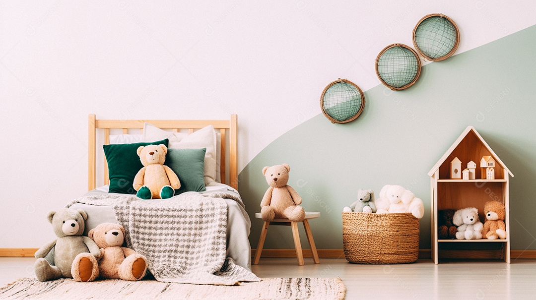 Design de interiores de bebê rosa